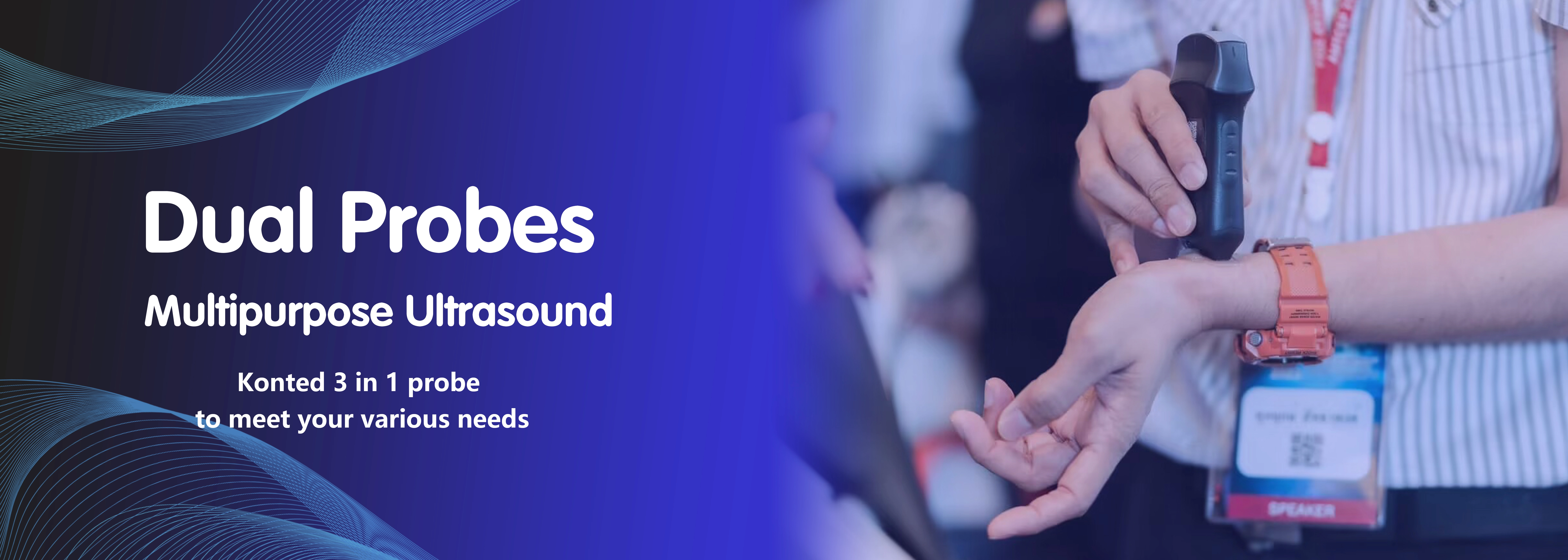 Ultra-som multiuso de sondas duplas